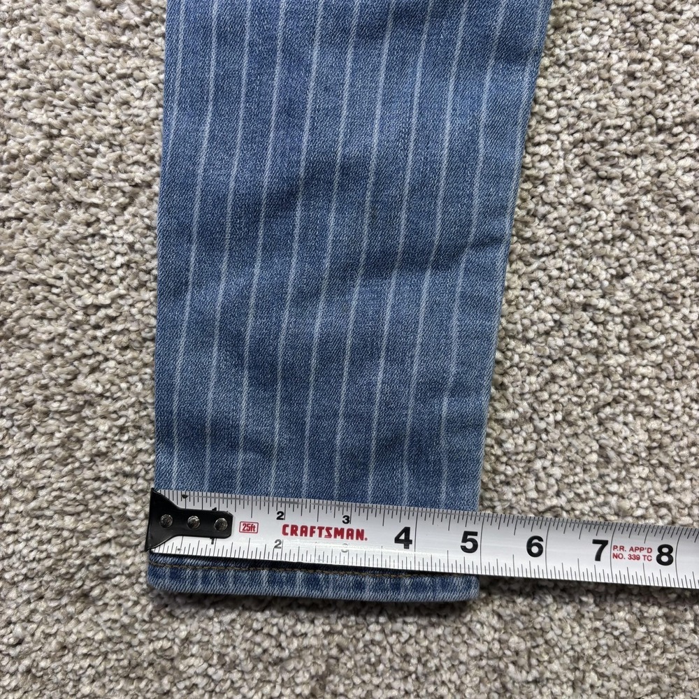 Levis 721 High Rise Skinny Jeans Womens 2 Medium Blue Pinstripe W26 L30 Denim - Picture 4 of 15